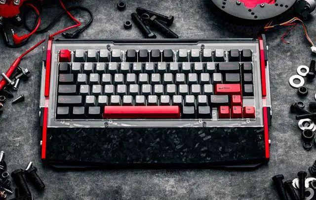 Alt view image 2 of 7 - Black Diamond V2 Mechanical Gaming Keyboard, Shadow Crimson