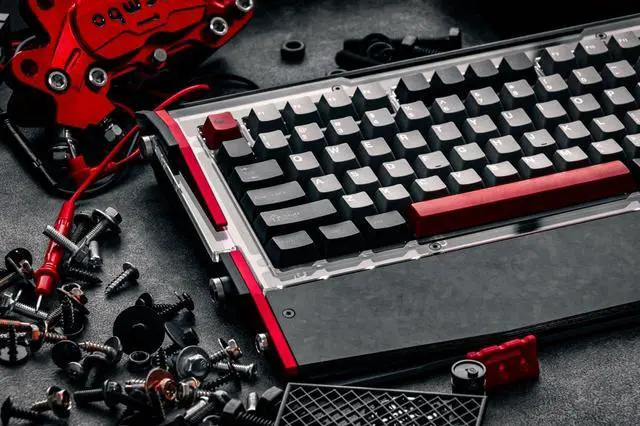 Alt view image 3 of 7 - Black Diamond V2 Mechanical Gaming Keyboard, Shadow Crimson