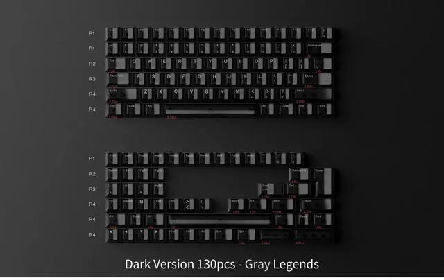Alt view image 2 of 2 - Dark Glacier Keyboard Custom keycaps Set Transparent ICY Sensation Supports Various Layouts 60%, 65%, 75%, VA68, 80%(only Standard Layout R4 1.5U is Supported) (Green)