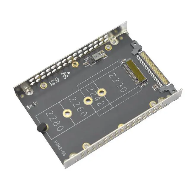 Alt view image 2 of 5 - PCIe 5.0 U.2 to M.2 Adapter, SFF-8639 to M2 NVMe SSD Card