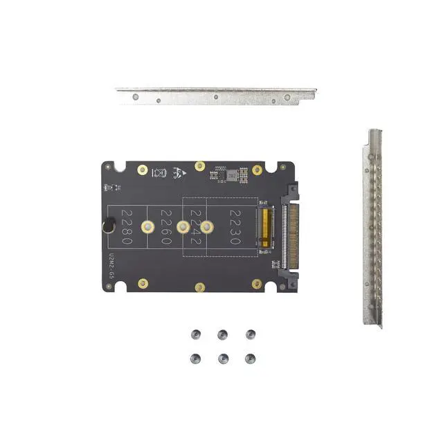 Alt view image 4 of 5 - PCIe 5.0 U.2 to M.2 Adapter, SFF-8639 to M2 NVMe SSD Card