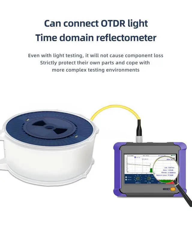Alt view image 4 of 7 - G652D Singlemode Bare Optical Fiber 9KM with FC/UPC to FC/UPC Connector, Low Water Peak Fiber Reel, 1310/1550nm ITU-T OTDR Bare Optic Spool,for Telecom, FTTH and CATV Transmission