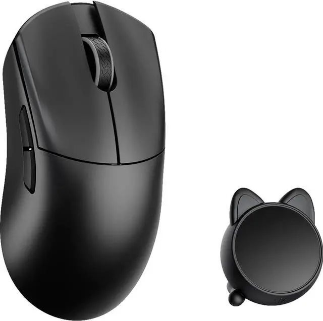 Main image of WLMOUSE Huan 48g Ultra-Lightweight Magnesium Alloy Gaming Mouse,8K Voice & Display Receiver, Dual 8K Wireless/Wired, PAW3950HS Sensor, RGB Wheel Lighting, Nordic 54H20 (Balck(OM Switch))