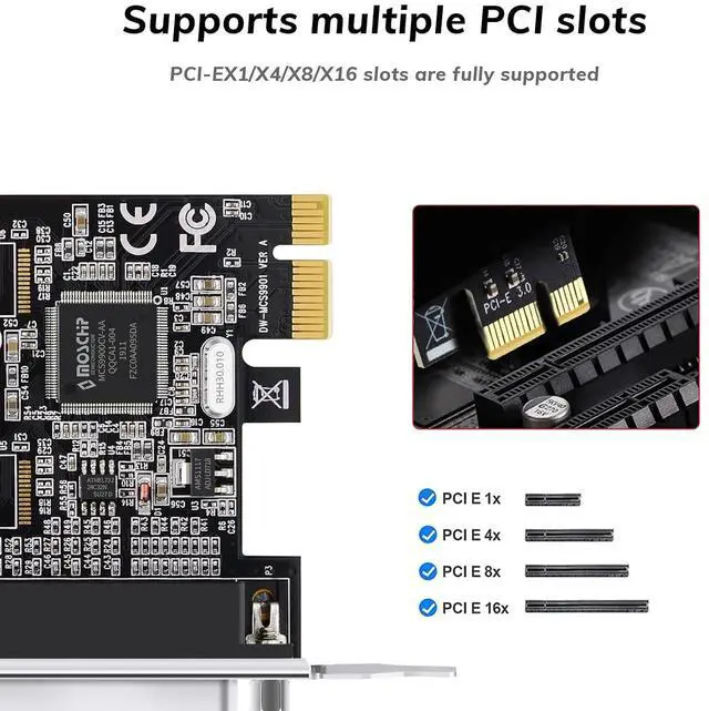 Alt view image 3 of 7 - Industrial Grade PCIe DB25 Parallel Port Card, PCI Express LPT Expansion Card for Printer, 1 Port DB25 Female Adapter, Auto IRQ Allocation - Plug & Play