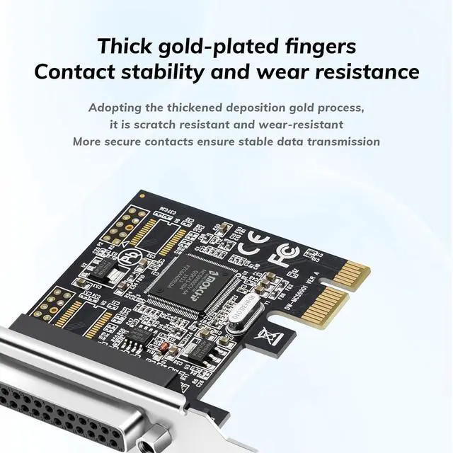 Alt view image 5 of 7 - Industrial Grade PCIe DB25 Parallel Port Card, PCI Express LPT Expansion Card for Printer, 1 Port DB25 Female Adapter, Auto IRQ Allocation - Plug & Play