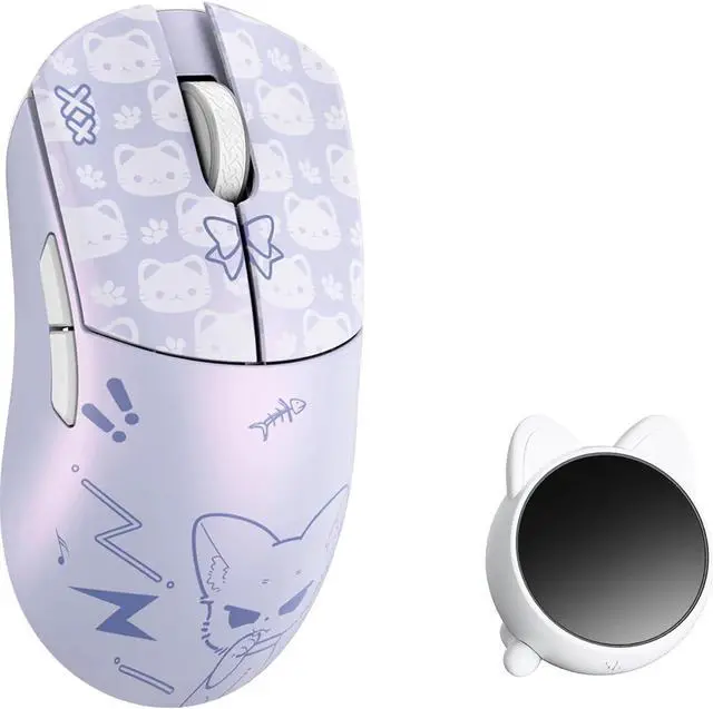 Main image of WLMOUSE Huan 48g Ultra-Lightweight Magnesium Alloy Gaming Mouse,8K Voice & Display Receiver, Dual 8K Wireless/Wired, PAW3950HS Sensor, RGB Wheel Lighting, Nordic 54H20 (Nekko(OM Switch))