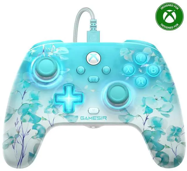 Main image of T7 Pro Floral Wired XBOX Controller for XBOX Series X|S, Hall Effect Sticks & Triggers, RGB Lighting, Trigger Stops, 2 Remappable Back Buttons, PC Controller for Windows 10/11(Floral)