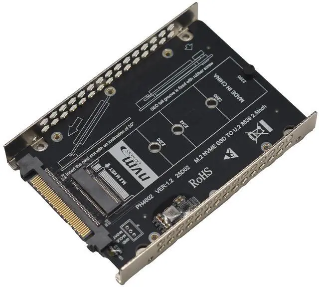 Main image of PCIe 4.0 U.2 to M.2 Adapter, SFF-8639 to M2 NVMe SSD Card