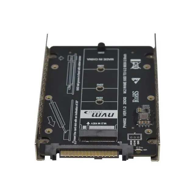 Alt view image 2 of 6 - PCIe 4.0 U.2 to M.2 Adapter, SFF-8639 to M2 NVMe SSD Card