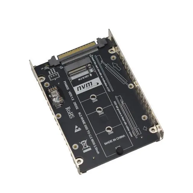 Alt view image 3 of 6 - PCIe 4.0 U.2 to M.2 Adapter, SFF-8639 to M2 NVMe SSD Card