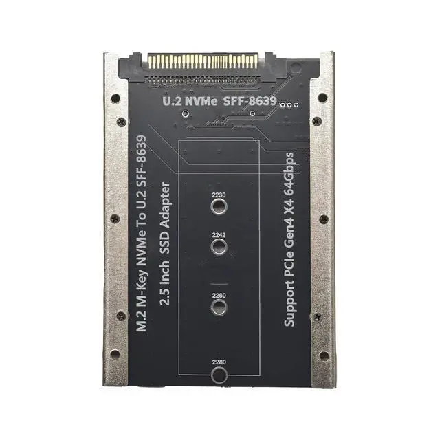 Alt view image 6 of 6 - PCIe 4.0 U.2 to M.2 Adapter, SFF-8639 to M2 NVMe SSD Card