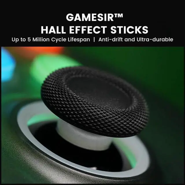 Alt view image 3 of 7 - T7 Pro Wired XBOX Controller for XBOX Series X|S, Hall Effect Sticks & Triggers, RGB Lighting, Trigger Stops, 2 Remappable Back Buttons, PC Controller for Windows 10/11(Retro Green)