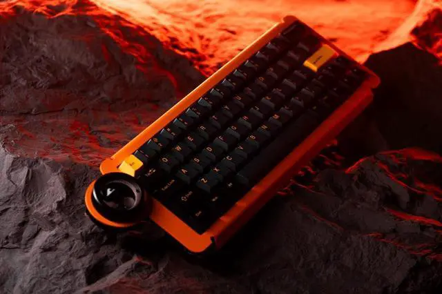 Alt view image 2 of 7 - Ice Ring 63 RT HE Magnetic Wired Gaming Keyboard, 0.01mm Accuracy, 0.125ms Latency, TTC KOM Hall Effect Magnetic Switches, Lightweight All-Metal, RGB Gaming Accessories Starburst Orange
