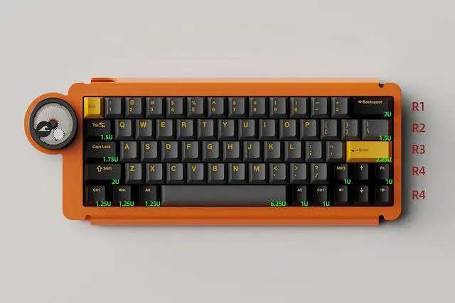 Alt view image 3 of 7 - Ice Ring 63 RT HE Magnetic Wired Gaming Keyboard, 0.01mm Accuracy, 0.125ms Latency, TTC KOM Hall Effect Magnetic Switches, Lightweight All-Metal, RGB Gaming Accessories Starburst Orange