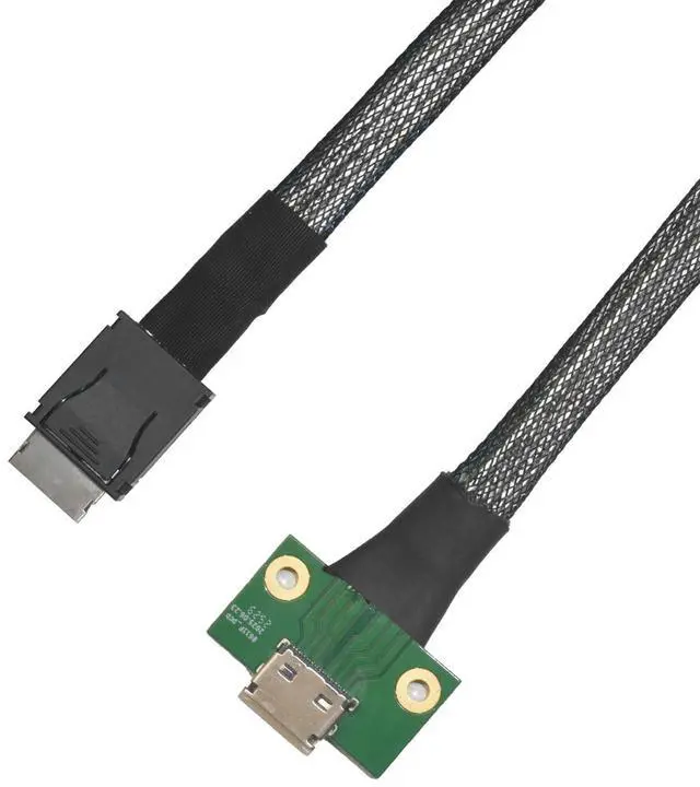 Alt view image 5 of 6 - Oculink 4i Male to Female Cable (Male-to-Female, 39, Inches) | PCIe4.0 x4, SFF-8611 to SFF-8612, Passive 64Gbps, for Server, Workstation, GPU Card, HBA and NVMe Storage