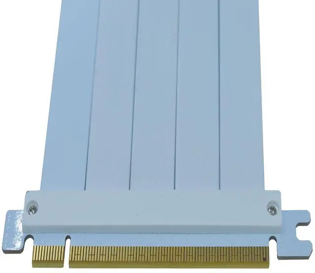 Alt view image 6 of 6 - PCIe 4.0 Riser Cable, PCI-e x16 GPU Riser Extension Cable Right Angle Adapter, White, 200mm