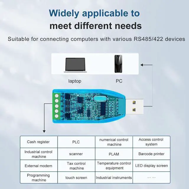 Alt view image 5 of 7 - USB to RS422 RS485 Converter, with CH340 Chipset Serial Connector, Supports Half Duplex Mode and Bidirectional Data Exchange