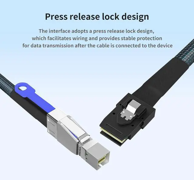 Alt view image 5 of 7 - SAS to Mini SAS Adapter Cable, 2 Pack 2M/6.56FT SFF-8644 to SFF-8087 Storage Extension Cable, High-Speed Data Transfer for HDD/SSD, RAID Arrays, Servers, and Storage Systems