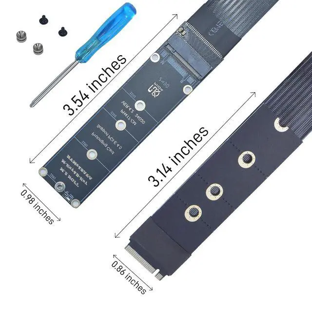 Alt view image 4 of 7 - PCIe 4.0 M.2 NVMe SSD Extension Cable NGFF M2 M-Key Adapter Card Extender, 0.98ft(30cm) (Straight Out)