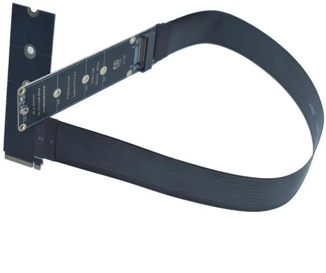 Alt view image 2 of 7 - PCIe 4.0 M.2 NVMe SSD Extension Cable NGFF M2 M-Key Adapter Card Extender, 0.98ft(30cm) (90° Right Angle)