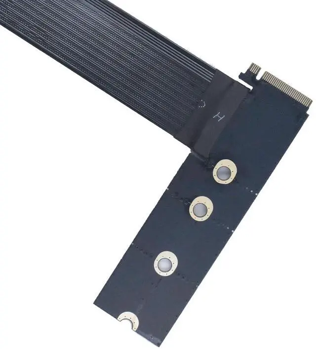 Alt view image 6 of 7 - PCIe 4.0 M.2 NVMe SSD Extension Cable NGFF M2 M-Key Adapter Card Extender, 0.98ft(30cm) (90° Right Angle)
