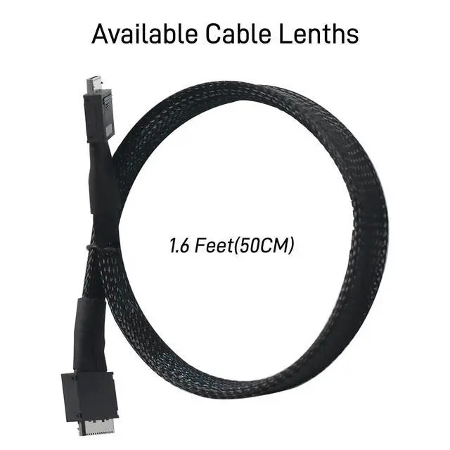 Alt view image 5 of 7 - Oculink Cable PCIe 4.0 SFF-8611 to SFF-8611 8i Cable for Server (1.6 feet (50 cm))