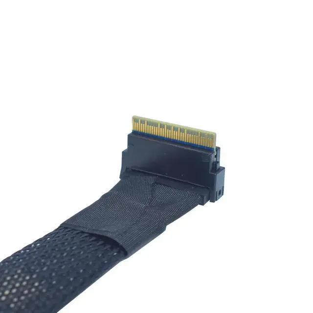 Alt view image 4 of 7 - PCIe 4.0 Slim SAS to SATA Cable, SFF-8654 to 8 SATA III Interface, 1.6ft (50cm) (R/A to STR)