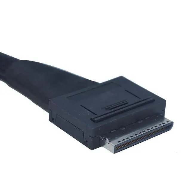 Alt view image 3 of 5 - PCIe 4.0 Oculink SFF-8611 8X to 2 SFF-8639 U.2 NVMe SSD Cable with 15 Pin SATA Power, 1.6ft (50cm)