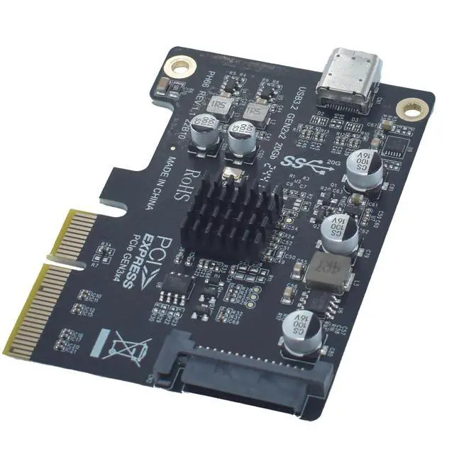 Alt view image 3 of 6 - PCIe USB Expansion Card, USB C PCIe Card 20Gbps USB 3.2 Gen 2x2 Type-C PCIe 3.0 x4 Adapter for Desktop PC