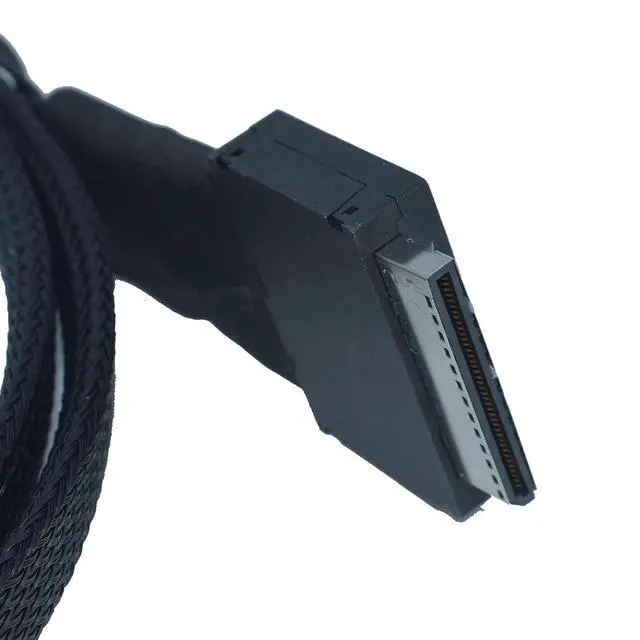 Alt view image 4 of 5 - PCIe 4.0 Oculink SFF-8611 8X to 2 Mini SAS SFF-8087 Cable, 1.6ft (50cm)