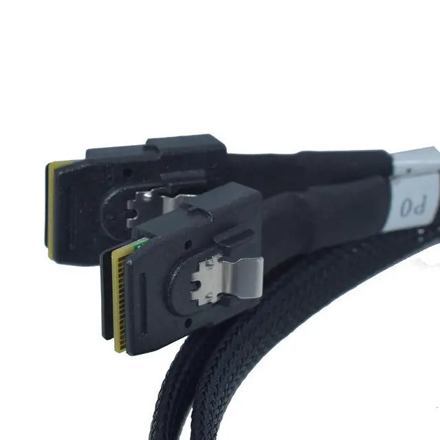 Alt view image 5 of 5 - PCIe 4.0 Oculink SFF-8611 8X to 2 Mini SAS SFF-8087 Cable, 1.6ft (50cm)