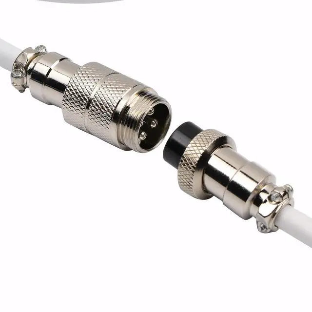 Alt view image 5 of 7 - Puff Aviator Coiled USB Cable, Type C Detachable Mechanical Gaming Keyboard Cable for Win/Mac/Gamers, Suitable for RT100/TH68 PRO/TH80 PRO/TH96/TH80 SE/CIDOO V65. etc(Puff White)