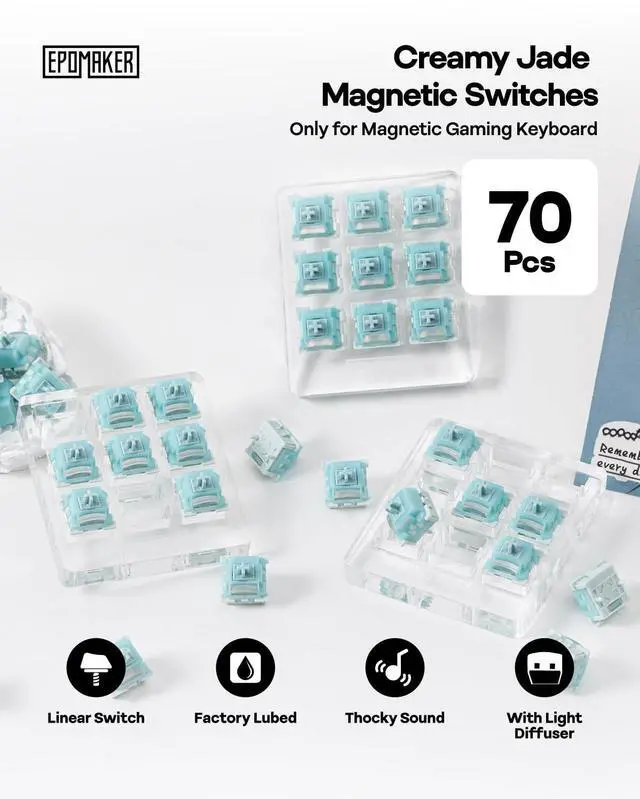 Alt view image 6 of 7 - HE68 Lite Hall Effect Gaming Keyboard, 8k Polling & 128K Scan Rate+Creamy Jade Magnetic Switches