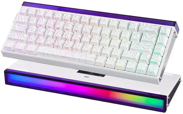 Main image of Aula Hero 68 HE Wired Magnetic Gaming Keyboard, 0.01mm Adjustable Actuation, Rapid Hall Effect Switch, 8kHz Polling, 5-Layer Sound Dampening, RGB Box & Backlight (White Topographic)