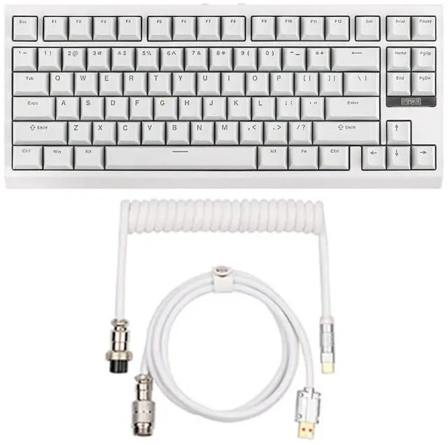 Main image of G84 80% RGB Gaming Mechanical Keyboard+Puff Aviator Coiled USB Cable