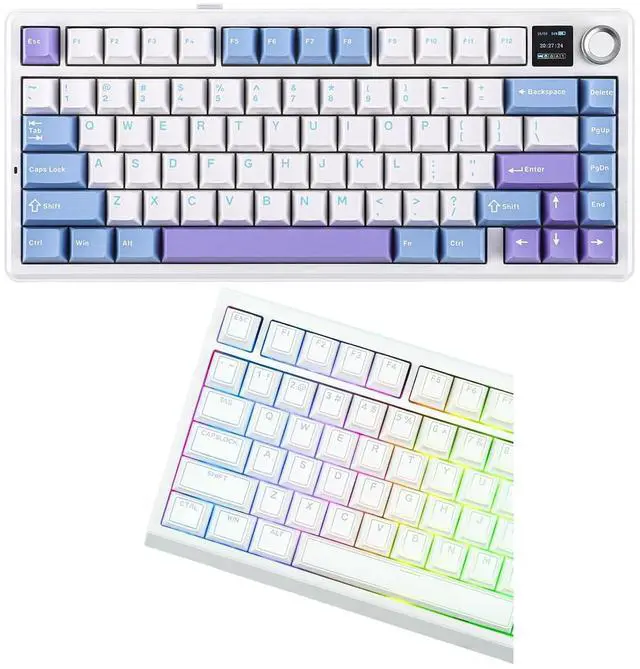 Main image of F75 MAX Wireless Mechanical Keyboard+Glintrix PBT Shine Through Keycaps