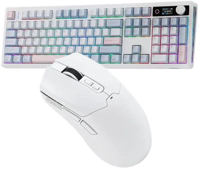 Main image of TH108 V2 PRO Full Size Mechanical Keyboard with Screen&Knob+Click Gaming Mouse Wireless 2.4Ghz/BT/Type-C