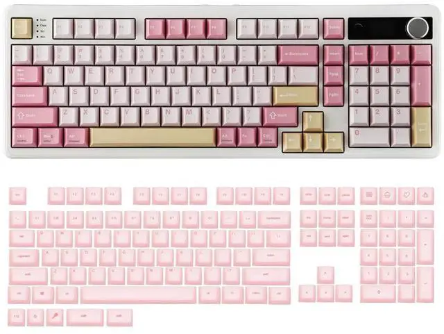 Main image of TH99 PRO 96% Mechanical Keyboard with Screen & Knob+AegisSil Keycap Set, Silicone Material