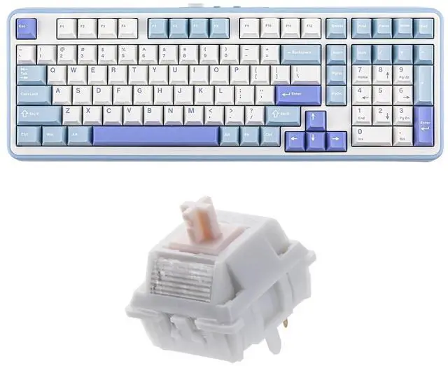 Main image of TH99 Tri-Mode Wireless Mechanical Keyboard with 8000mAh Battery+Cream Marble 47gf Gaming Keyboard Switches