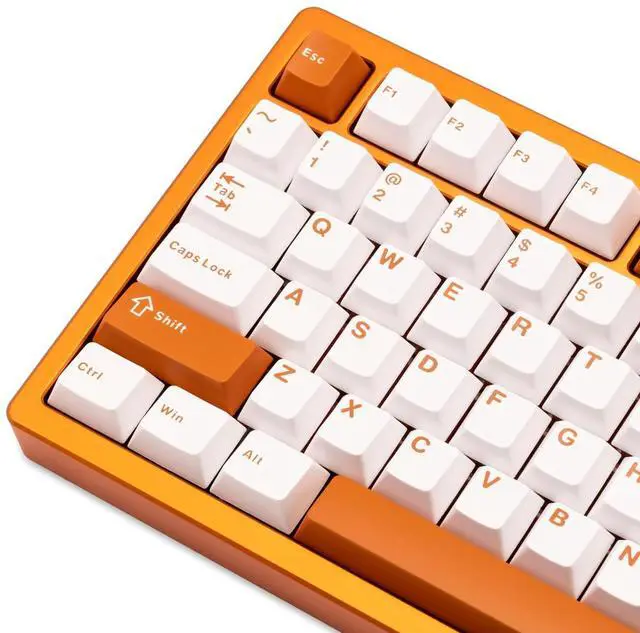 Alt view image 3 of 7 - WOBKEY Rainy 75 Aluminum HMX/JWK Switches Mechanical Keyboard with Superior Acoustics, Wired, BT, 2.4G Wireless Connectivity (Pro Orange(Mirrored Glass Weight))