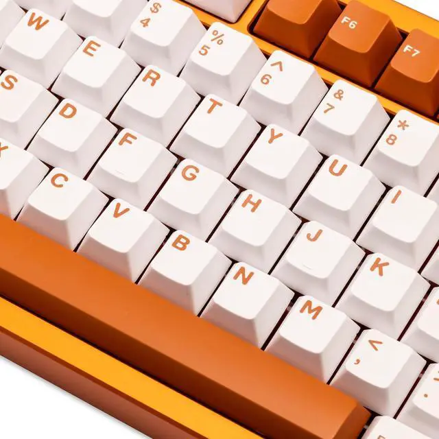Alt view image 6 of 7 - WOBKEY Rainy 75 Aluminum HMX/JWK Switches Mechanical Keyboard with Superior Acoustics, Wired, BT, 2.4G Wireless Connectivity (Pro Orange(Mirrored Glass Weight))