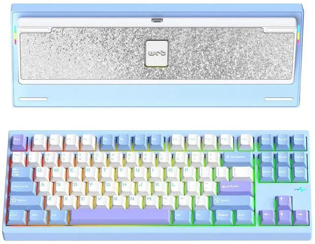 Main image of WOBKEY Crush 80 Reboot CNC Aluminum 5-Second Quick-Release Triple-Mode Connectivity Mechanical Keyboard with Superior Acoustics (Pro Blue)