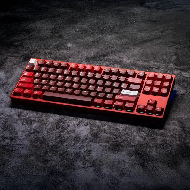 Alt view image 3 of 7 - WOBKEY Crush 80 Reboot CNC Aluminum 5-Second Quick-Release Triple-Mode Connectivity Mechanical Keyboard with Superior Acoustics (Pro Red)