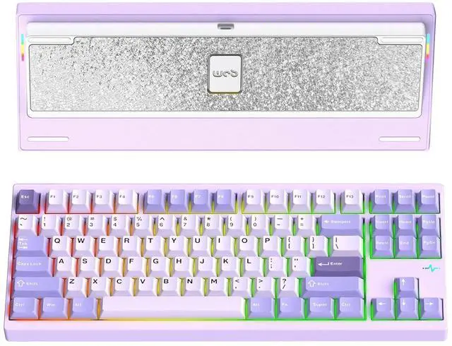 Main image of WOBKEY Crush 80 Reboot CNC Aluminum 5-Second Quick-Release Triple-Mode Connectivity Mechanical Keyboard with Superior Acoustics (Pro Purple)