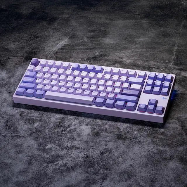 Alt view image 3 of 7 - WOBKEY Crush 80 Reboot CNC Aluminum 5-Second Quick-Release Triple-Mode Connectivity Mechanical Keyboard with Superior Acoustics (Pro Purple)