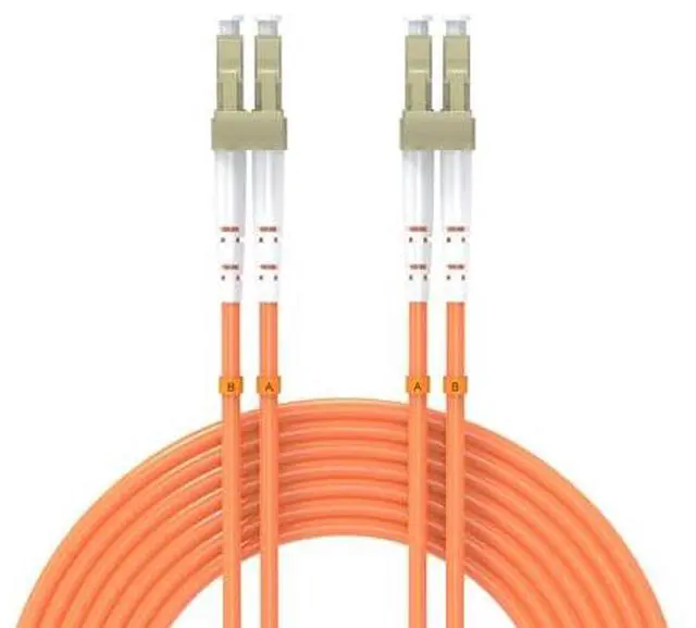 Main image of 30Meters 100ft LC/UPC-LC/UPC Multi-Mode Fiber Optic Cable LC to LC OM1 Jumper Optical Patch Cord Duplex 62.5/125um Orange LC-LC