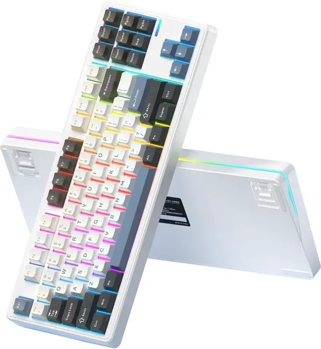Main image of Impact80 Tri-Mode Wireless Mechanical Keyboard,USB-C Wired, Hot-Swappable 87 Keys Gasket Mount, RGB Light Bar, 8000mAh Battery, QMK/VIA Compatible RS8 Keyboard for Windows/Mac (Standard Mist)