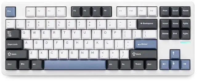 Alt view image 3 of 14 - Impact80 Tri-Mode Wireless Mechanical Keyboard,USB-C Wired, Hot-Swappable 87 Keys Gasket Mount, RGB Light Bar, 8000mAh Battery, QMK/VIA Compatible RS8 Keyboard for Windows/Mac (Standard Mist)