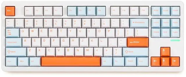Alt view image 3 of 7 - Impact80 Tri-Mode Wireless Mechanical Keyboard,USB-C Wired, Hot-Swappable 87 Keys Gasket Mount, RGB Light Bar, 8000mAh Battery, QMK/VIA Compatible RS8 Keyboard for Windows/Mac (Pro Sunset)