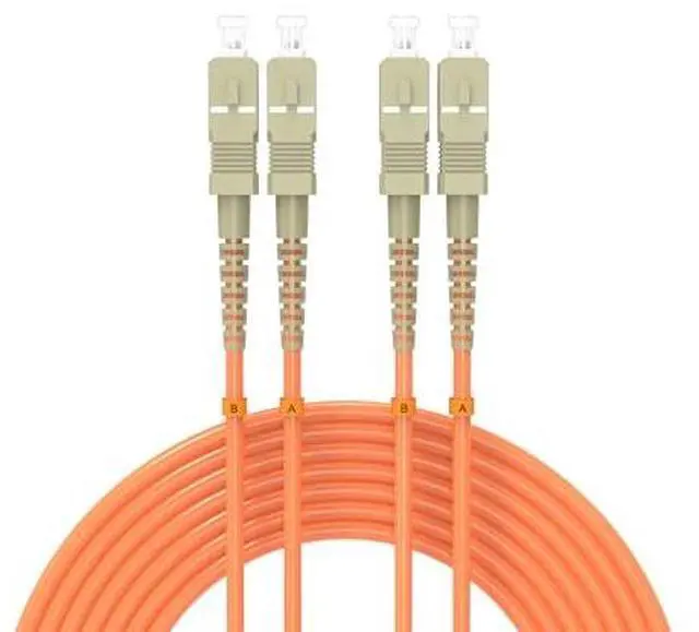 Main image of 30Meters 100ft SC/UPC-SC/UPC Multi-Mode Fiber Optic Cable SC to SC OM1 Jumper Optical Patch Cord Duplex 62.5/125um Orange SC-SC